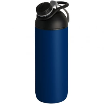 Бутылка для воды fixFlask, синяя купить с нанесением логотипа оптом на заказ в интернет-магазине Санкт-Петербург