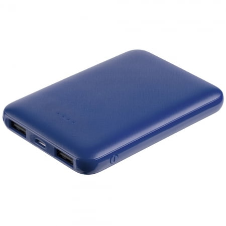 Внешний аккумулятор Uniscend Full Feel 5000 mAh, синий купить с нанесением логотипа оптом на заказ в интернет-магазине Санкт-Петербург