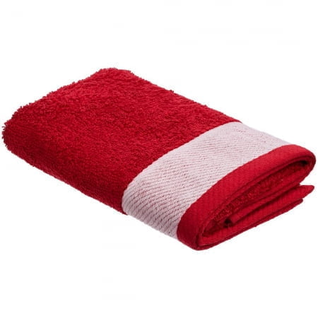 Полотенце Etude, малое, красное купить с нанесением логотипа оптом на заказ в интернет-магазине Санкт-Петербург