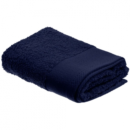 Полотенце Odelle ver.2, малое, темно-синее купить с нанесением логотипа оптом на заказ в интернет-магазине Санкт-Петербург