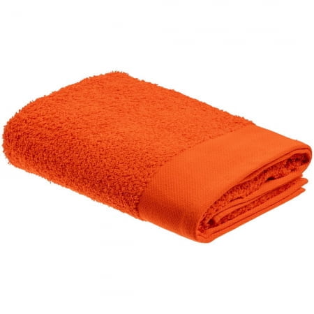 Полотенце Odelle, среднее, оранжевое купить с нанесением логотипа оптом на заказ в интернет-магазине Санкт-Петербург