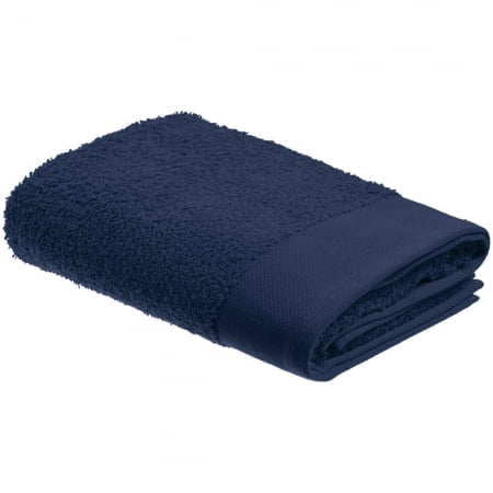 Полотенце Odelle, среднее, темно-синее купить с нанесением логотипа оптом на заказ в интернет-магазине Санкт-Петербург