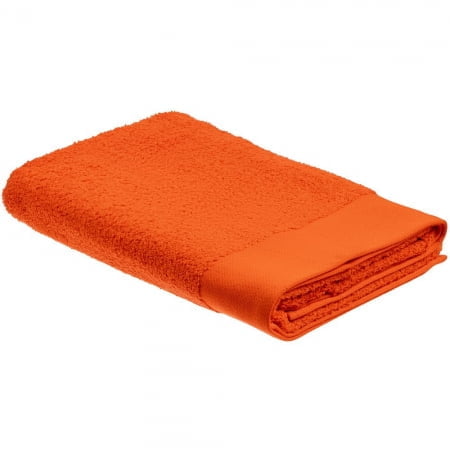 Полотенце Odelle, большое, оранжевое купить с нанесением логотипа оптом на заказ в интернет-магазине Санкт-Петербург