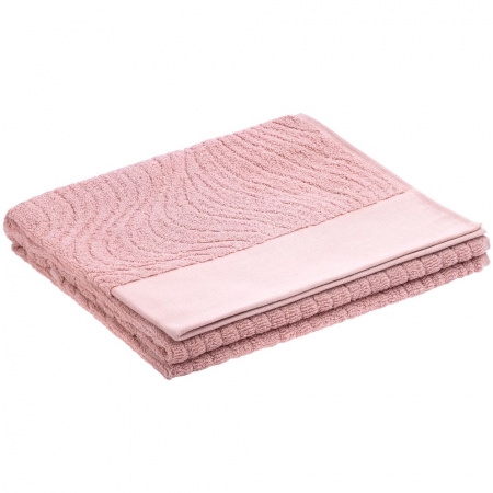 Полотенце New Wave, большое, розовое купить с нанесением логотипа оптом на заказ в интернет-магазине Санкт-Петербург