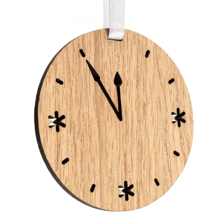 Деревянная подвеска Christmate, часы купить с нанесением логотипа оптом на заказ в интернет-магазине Санкт-Петербург