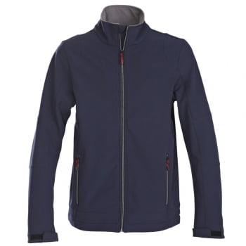 Куртка софтшелл мужская TRIAL, темно-синяя купить с нанесением логотипа оптом на заказ в интернет-магазине Санкт-Петербург