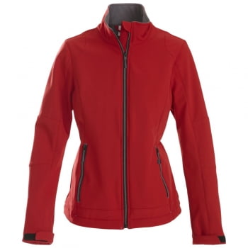 Куртка софтшелл женская TRIAL LADY, красная купить с нанесением логотипа оптом на заказ в интернет-магазине Санкт-Петербург
