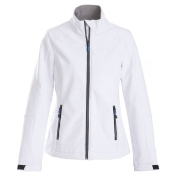 Куртка софтшелл женская TRIAL LADY, белая купить с нанесением логотипа оптом на заказ в интернет-магазине Санкт-Петербург