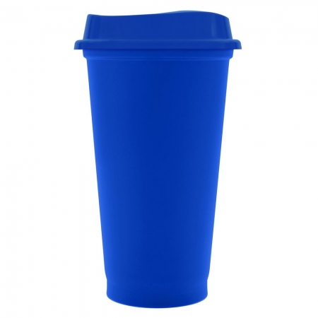 Стакан с крышкой Color Cap, синий купить с нанесением логотипа оптом на заказ в интернет-магазине Санкт-Петербург