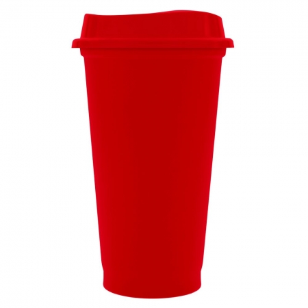 Стакан с крышкой Color Cap, красный купить с нанесением логотипа оптом на заказ в интернет-магазине Санкт-Петербург
