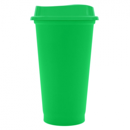 Стакан с крышкой Color Cap, зеленый купить с нанесением логотипа оптом на заказ в интернет-магазине Санкт-Петербург