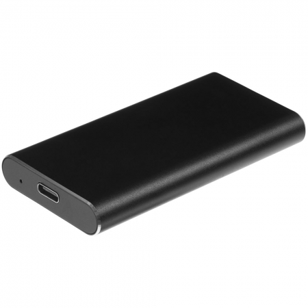 Портативный внешний диск SSD Uniscend Drop, 256 Гб, черный, без футляра купить с нанесением логотипа оптом на заказ в интернет-магазине Санкт-Петербург