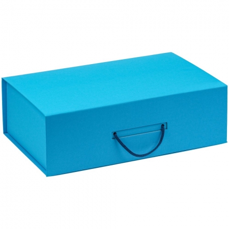 Коробка Big Case, голубая купить с нанесением логотипа оптом на заказ в интернет-магазине Санкт-Петербург
