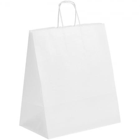 Пакет бумажный Willy, большой, белый купить с нанесением логотипа оптом на заказ в интернет-магазине Санкт-Петербург