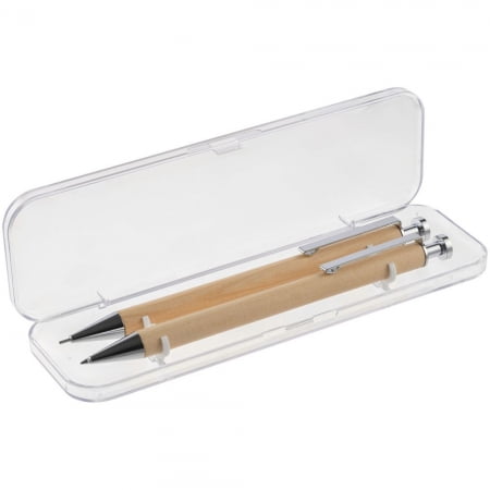 Набор Attribute Wooden: ручка и карандаш купить с нанесением логотипа оптом на заказ в интернет-магазине Санкт-Петербург