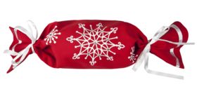 Упаковка-конфета «Снежинки», красная купить оптом с нанесение логотипа в Санкт-Петербурге