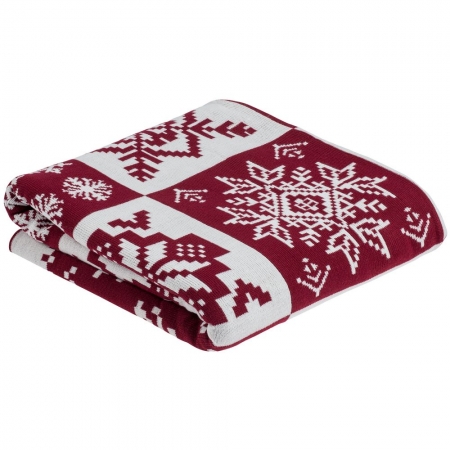 Плед Norse, бордовый с белым купить с нанесением логотипа оптом на заказ в интернет-магазине Санкт-Петербург