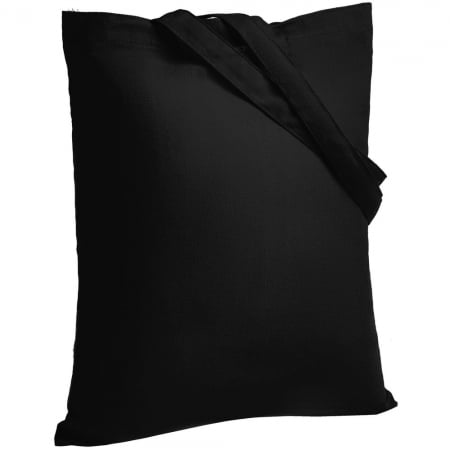 Холщовая сумка Neat 140, черная купить с нанесением логотипа оптом на заказ в интернет-магазине Санкт-Петербург
