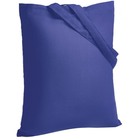 Холщовая сумка Neat 140, синяя купить с нанесением логотипа оптом на заказ в интернет-магазине Санкт-Петербург