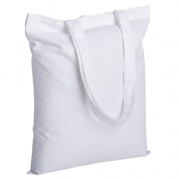 Холщовая сумка Neat 140, белая купить с нанесением логотипа оптом на заказ в интернет-магазине Санкт-Петербург