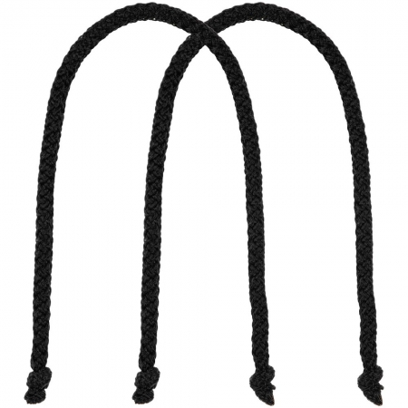 Ручки Corda для пакета L, черные купить с нанесением логотипа оптом на заказ в интернет-магазине Санкт-Петербург