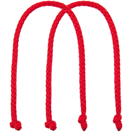 Ручки Corda для пакета L, ярко-красные (алые) купить с нанесением логотипа оптом на заказ в интернет-магазине Санкт-Петербург