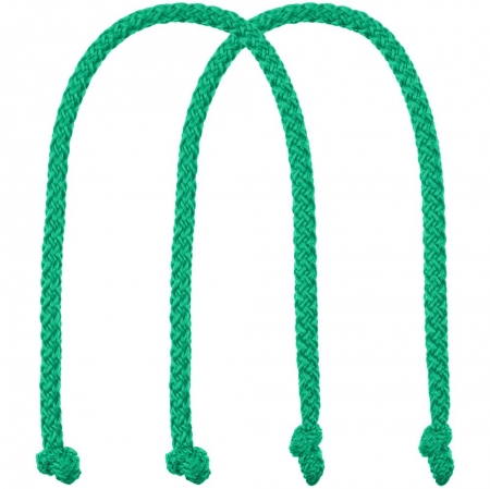 Ручки Corda для пакета L, зеленые купить с нанесением логотипа оптом на заказ в интернет-магазине Санкт-Петербург