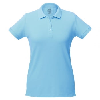 Рубашка поло женская Virma Lady, голубая купить с нанесением логотипа оптом на заказ в интернет-магазине Санкт-Петербург