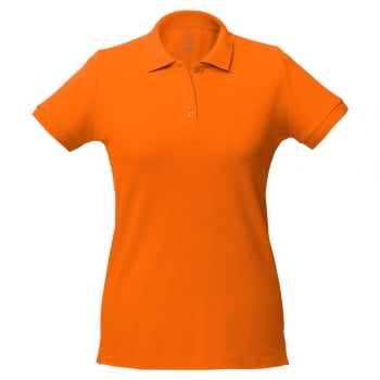 Рубашка поло женская Virma Lady, оранжевая купить с нанесением логотипа оптом на заказ в интернет-магазине Санкт-Петербург