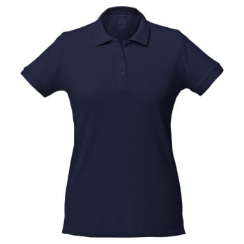 Рубашка поло женская Virma Lady, темно-синяя купить с нанесением логотипа оптом на заказ в интернет-магазине Санкт-Петербург