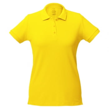 Рубашка поло женская Virma Lady, желтая купить с нанесением логотипа оптом на заказ в интернет-магазине Санкт-Петербург