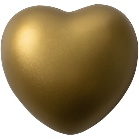 Антистресс «Сердце», золотистый купить с нанесением логотипа оптом на заказ в интернет-магазине Санкт-Петербург