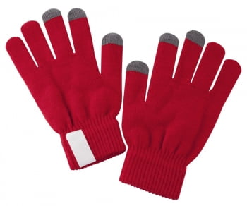 Сенсорные перчатки Scroll, красные купить с нанесением логотипа оптом на заказ в интернет-магазине Санкт-Петербург