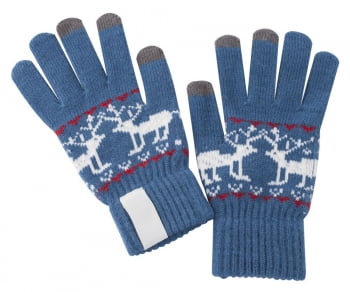 Сенсорные перчатки Raindeer, синие купить с нанесением логотипа оптом на заказ в интернет-магазине Санкт-Петербург