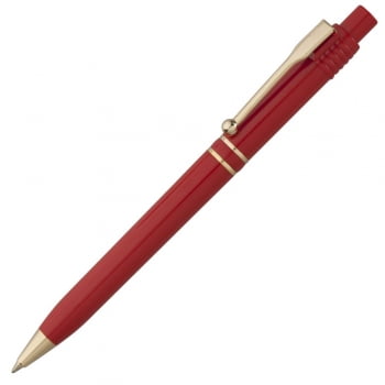 Ручка шариковая Raja Gold, красная купить с нанесением логотипа оптом на заказ в интернет-магазине Санкт-Петербург