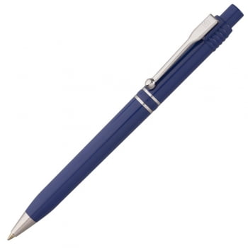 Ручка шариковая Raja Chrome, синяя купить с нанесением логотипа оптом на заказ в интернет-магазине Санкт-Петербург