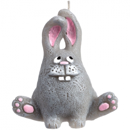 Свеча «Веселый кролик» купить с нанесением логотипа оптом на заказ в интернет-магазине Санкт-Петербург