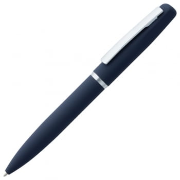 Ручка шариковая Bolt Soft Touch, синяя купить с нанесением логотипа оптом на заказ в интернет-магазине Санкт-Петербург