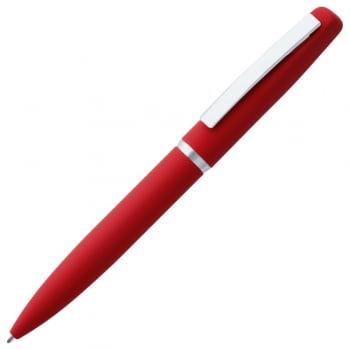 Ручка шариковая Bolt Soft Touch, красная купить с нанесением логотипа оптом на заказ в интернет-магазине Санкт-Петербург