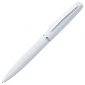 Ручка шариковая Bolt Soft Touch, белая купить с нанесением логотипа оптом на заказ в интернет-магазине Санкт-Петербург