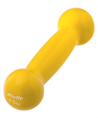 Гантель Samson 0,5 кг, желтая купить с нанесением логотипа оптом на заказ в интернет-магазине Санкт-Петербург