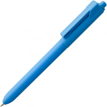Ручка шариковая Hint, голубая купить с нанесением логотипа оптом на заказ в интернет-магазине Санкт-Петербург