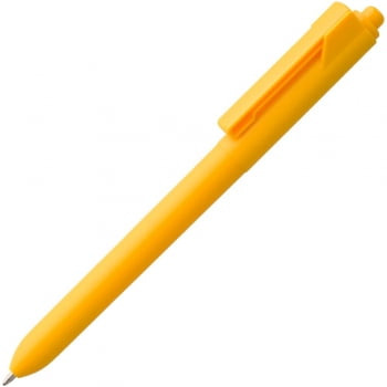 Ручка шариковая Hint, желтая купить с нанесением логотипа оптом на заказ в интернет-магазине Санкт-Петербург