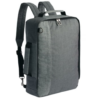 Рюкзак для ноутбука 2 в 1 twoFold, серый с темно-серым купить с нанесением логотипа оптом на заказ в интернет-магазине Санкт-Петербург
