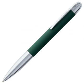 Ручка шариковая Arc Soft Touch, зеленая купить с нанесением логотипа оптом на заказ в интернет-магазине Санкт-Петербург