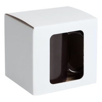 Коробка для кружки Window, белая купить с нанесением логотипа оптом на заказ в интернет-магазине Санкт-Петербург