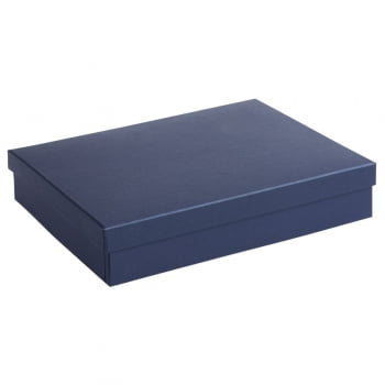 Подарочная коробка Giftbox, синяя купить с нанесением логотипа оптом на заказ в интернет-магазине Санкт-Петербург