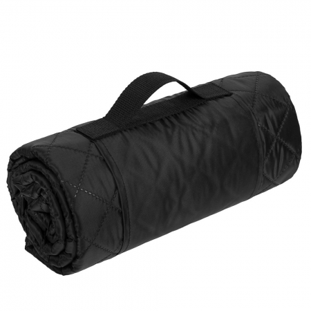 Плед для пикника Comfy, черный купить с нанесением логотипа оптом на заказ в интернет-магазине Санкт-Петербург