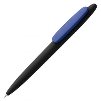 Ручка шариковая Prodir DS5 TRR-P Soft Touch, черная с синим купить с нанесением логотипа оптом на заказ в интернет-магазине Санкт-Петербург