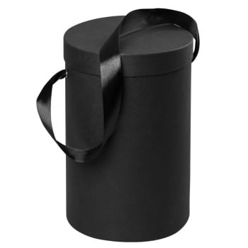 Подарочная коробка Rond, черная купить с нанесением логотипа оптом на заказ в интернет-магазине Санкт-Петербург